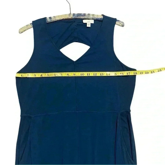 J Jill maxi dress sleeveless blue with pockets - Picture 8 of 8